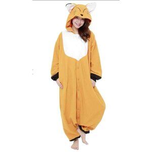 Women's Small Fox Animal Jumpsuit Loungewear Pj Costume -Brand New